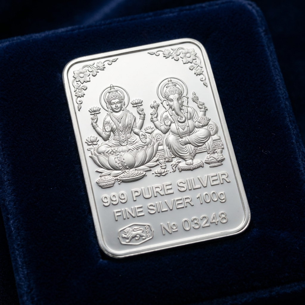 Certified 999 Fine Pure Silver Bar at Prince and Sanjay Jewellers